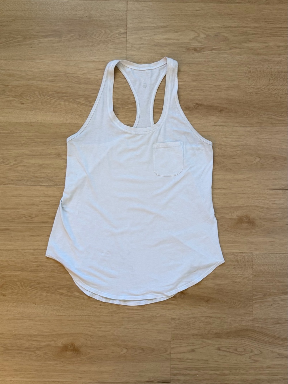 Lululemon White Racerback Pocket Tank Top